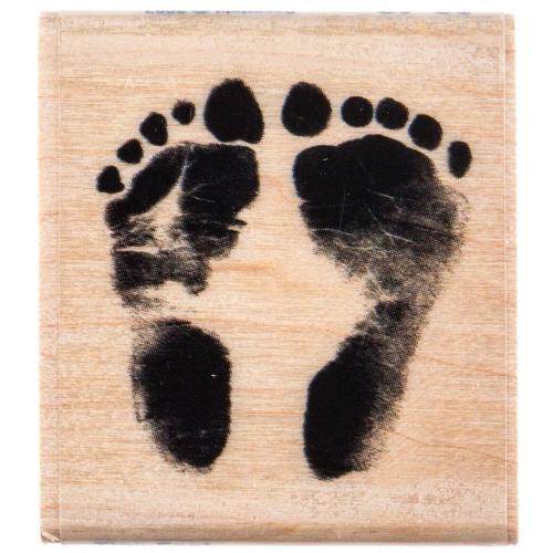 Tiny Feet Rubber Stamp