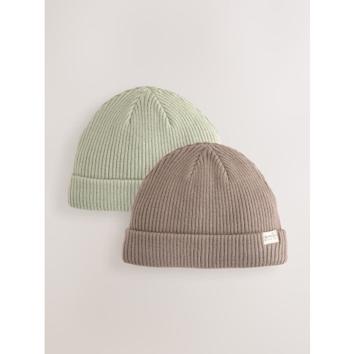 Minerals 2 Pack Baby Beanie Knitted Hats (0mths-2yrs)