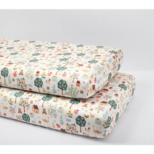 Rifle Paper Co. Storybook Organic Crib Fitted Sheet