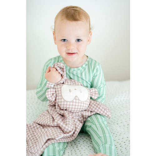 Mocha Monkey Lovey Blanket - Soft, Hypoallergenic Baby Comforter