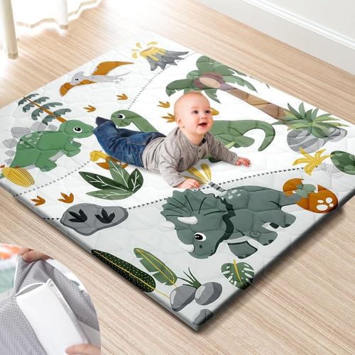 Premium Foam Baby Play Mat 47x47 – Removable & Machine Washable Cover, Extra Thick Padding Playpen Mat, Non-Slip Crawling Mat, Easy to Clean for Infants, Toddlers & Babies