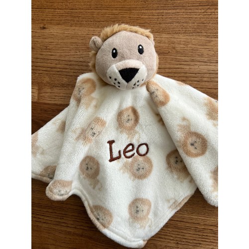 Personalized Lion Lovey | Embroidered Baby Security Blanket