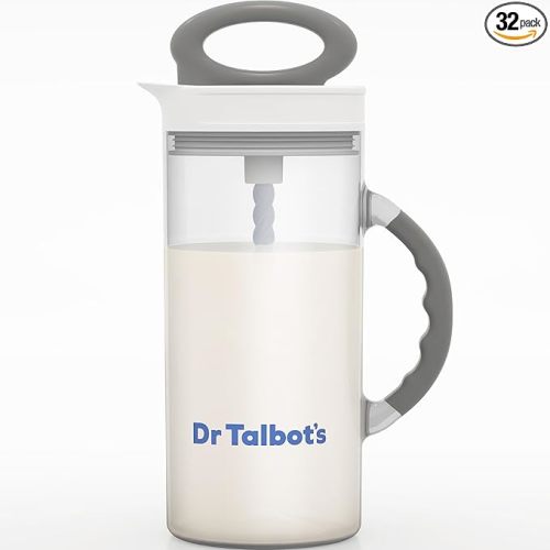 Dr. Talbot's Baby Formula Mixer and Breast Milk Storage Pitcher - Spill-Free, Clump-Free Formula Mixing Bottle - 32 oz - Baby Essential for New Parents