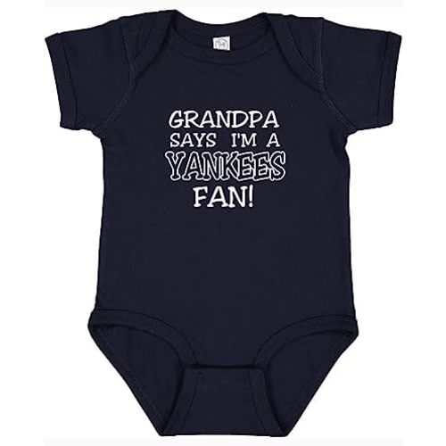 My Dad/Grandpa Says I'm a Yankees Fan Cute Baby Bodysuit/Toddler Tee Shirt
