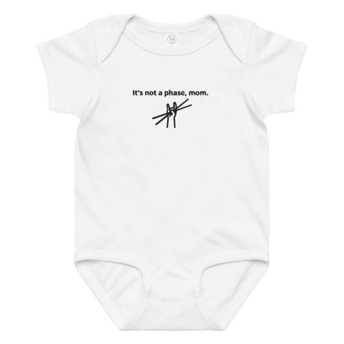 Baby Jersey Knit Bodysuit Embroidered - Punk Rock - It's Not a Phase, Mom!