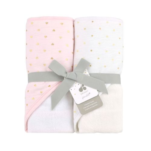 Just Born® Sparkle 2-Pack Hooded Towel in Pink