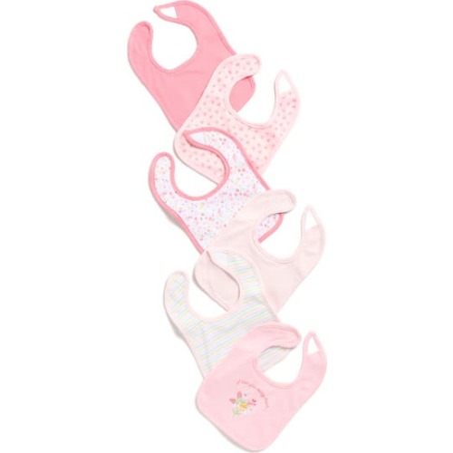 6-Pack Assorted Berry Floral Bibs