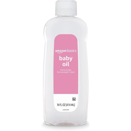 Amazon Basics Baby Oil, Mild & Gentle, Dermatologist Tested, Lightly Scented, 14 Fluid Ounces (Previously Solimo)