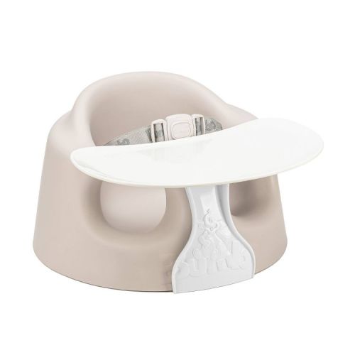 Bumbo Infant Floor Seat Plus Booster Seat with Tray - Taupe