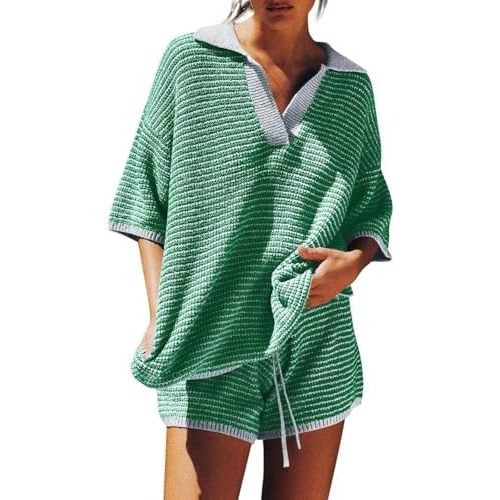 2 Piece Oversized 3/4 Sleeve Sweater Set