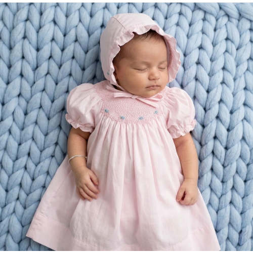 Pink Floral Smocked Dress