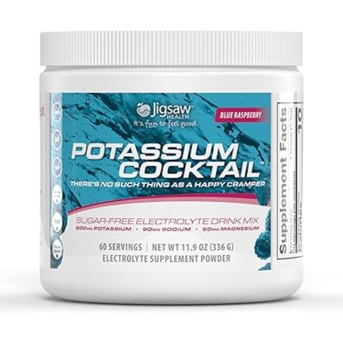 Electrolytes - Jigsaw Health Potassium Cocktail | Blue Raspberry Flavor | 60 Servings (Jar)