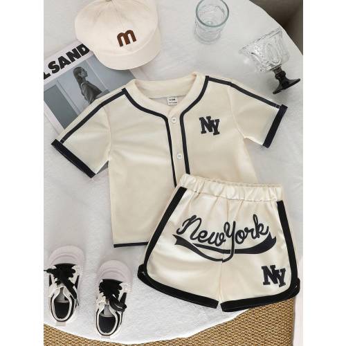 Playful Pals Baby Boy Infant Toddler 0-3 Years Fashion Streetwear Sports Baseball Jacket Football Jersey Basketball Sportswear Outfit Spring/Summer Set
