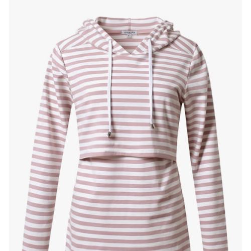 GINKANA Women's Nursing Hoodie Sweatshirt Long Sleeves Breastfeeding Maternity Tops Casual Clothes