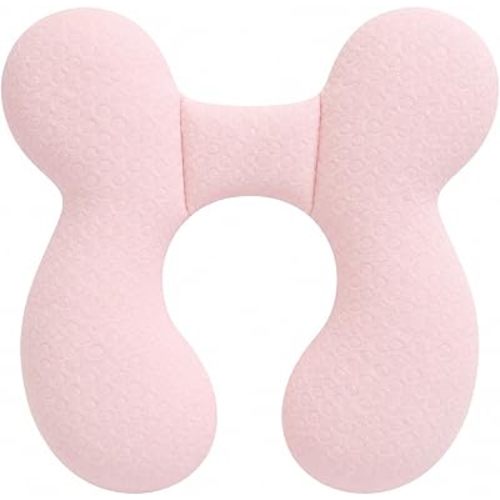 Upgraded Baby Head Support Pillow for Newborn Toddler, Soft Cotton Baby Travel Pillow for Car Seats and Strollers for Baby, Pink