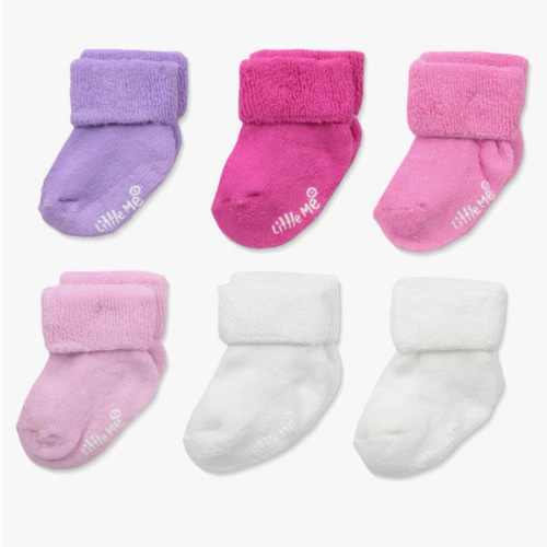 Little Me baby-girls 6 Pack Variety Socks