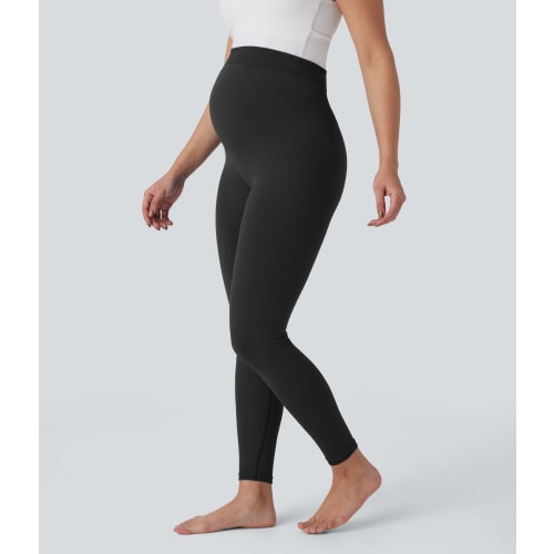 Seamless Flow Super High Waisted 7/8 Yoga Maternity Leggings