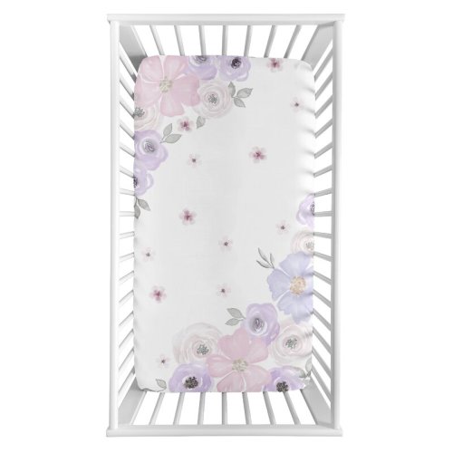 Sweet Jojo Designs Watercolor Fitted Sheet & Reviews | Wayfair