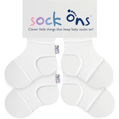 Kuwugi Sock Ons Clever Little Things That Keep Baby Socks On! - 6-12 Months - Twin Packs (2 Pack)