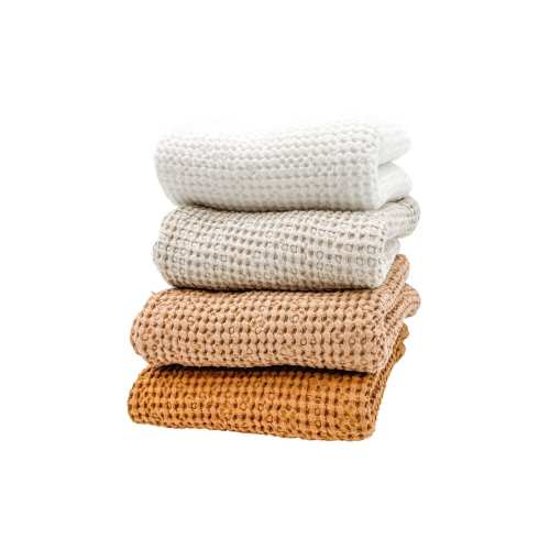 Baby linen waffle blanket in rust color, Waffle Linen Summer Blanket For Babies, Organic Linen Nursery Blanket, Neutral blanket for baby