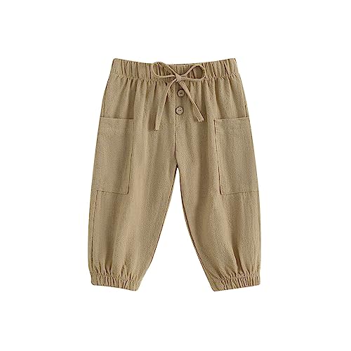 Toddler Baby Boy Girl Cotton Joggers Pants Hippie Harem Pants Cargo Infant Sweatpants Sweat Long Pants Fall Clothes
