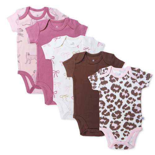 5-Pack Organic Cotton Short Sleeve Bodysuits | Honest Baby Clothing