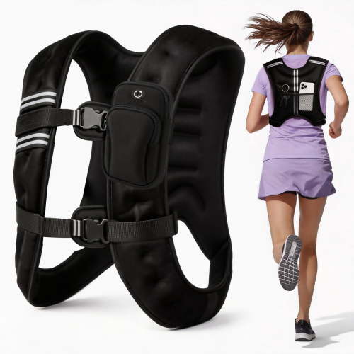 Weighted Vest 12 lb Weight Vest for Women & Men, Adjustable Buckle, Comfortable & Durable Rucking Vest for Walking, Running & Strength Training