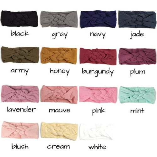 Braided Baby Headband, Sailor Knot Bow, Knotted Infant Headwrap, Baby Girl Headband, Wide Nylon Bow, Turban Style Headwrap, Newborn Baby Bow
,
5 Headbands
,
Random Assortment