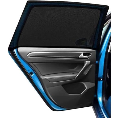 PEYOU Car Window Shades for Baby 2 Pack, Stretchable & Breathable Spandex Rear Side Car Sun Shade for Camping, Blocks UV Rays & Sun Glare for Kids/Adults/Pets - 44.9"X25.6" Fits 99% Cars