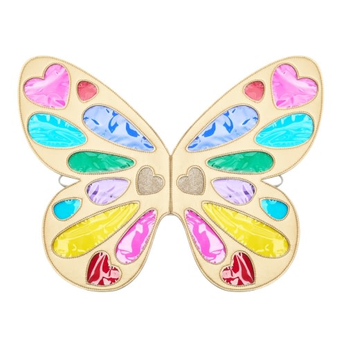 Stained glass rainbow butterfly wings