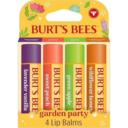 Burt's Bees Lip Balm Set, Garden Party, 0.15 oz., 4 Tubes