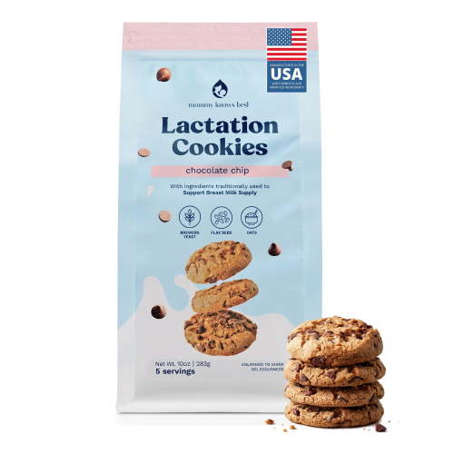 Mommy Knows Best Lactation Cookies Chocolate Chip 10oz Breastfeeding Support Snack