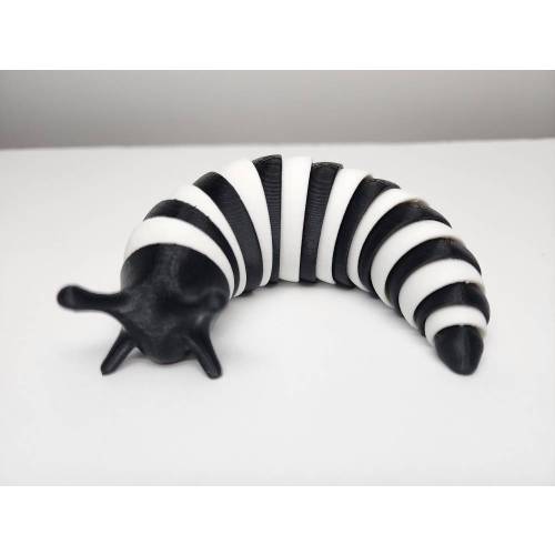 Customizable Zebra Slug, Jumbo 6 inch 3D Printed Fidget Slug