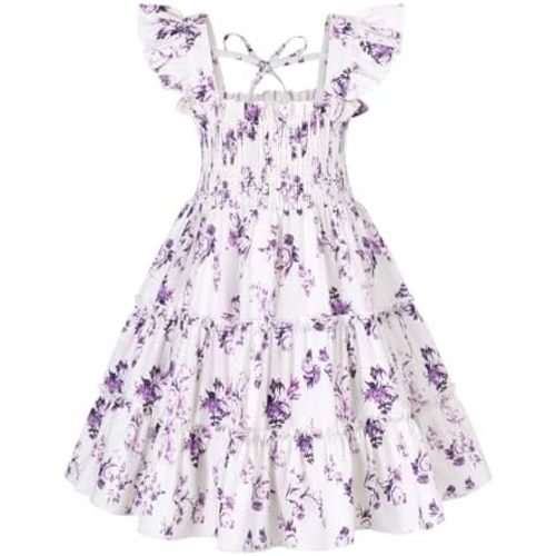 YOUNGER TREE Toddler Girl Dress Kids Sleeveless Ruffle Dresses for Girls Summer Outfits Beach Sundress