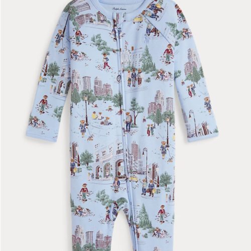 Polo Bear Cotton Footed Coverall