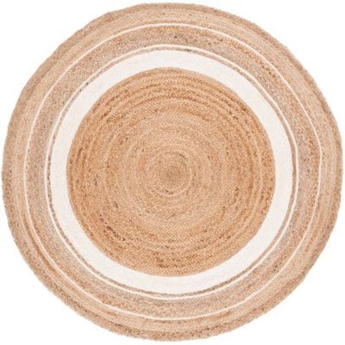 Natural Fiber NF812 Power Loomed Area Rug - Natural/Ivory - 4' round - Safavieh.