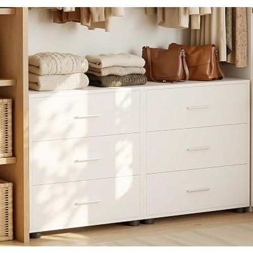 Aheaplus 21.7" Closet Drawers Set of 2, Wood Closet Organizers and Storage