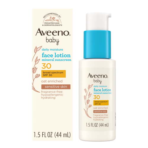 Aveeno Baby Daily Moisture Sunscreen Face Lotion, SPF 30, 1.5 fl. oz