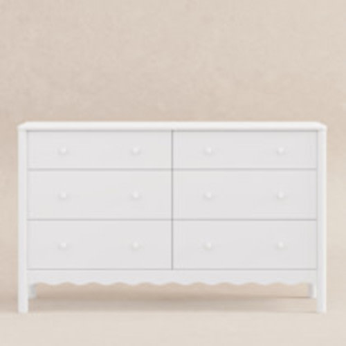 babyletto Swell 6-Drawer Wide Assembled Dresser - White