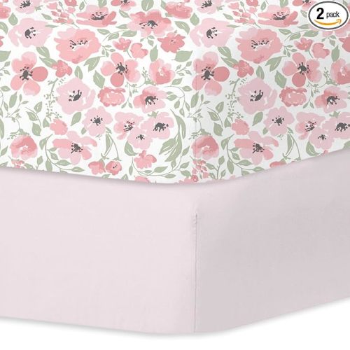 Little Grape Land Crib Sheets for Boys and Girls 2pk Baby Crib Fitted Sheet for Standard Size Crib and Toddler Mattress Super Soft Baby Sheet, Daliah