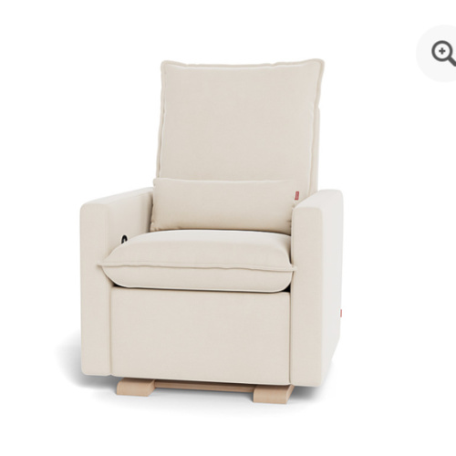 Swivel Glider Recliner Cortina Chair by Monte Design | fabric brushed cotton-linen color beach