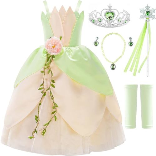 JerrisApparel Girls Princess Costume Halloween Party Dress up Role Play Fancy Dress Ball Gown