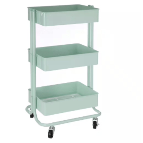 Lexington 3-Tier Rolling Cart by Simply Tidy®, Color: Mint | Michaels