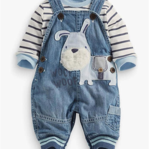 Cute Baby Boy Clothes Suit Toddler Boys' Striped long Sleeve T-Shirt+Denim Overalls Jumpsuit Pants Outfits Sets