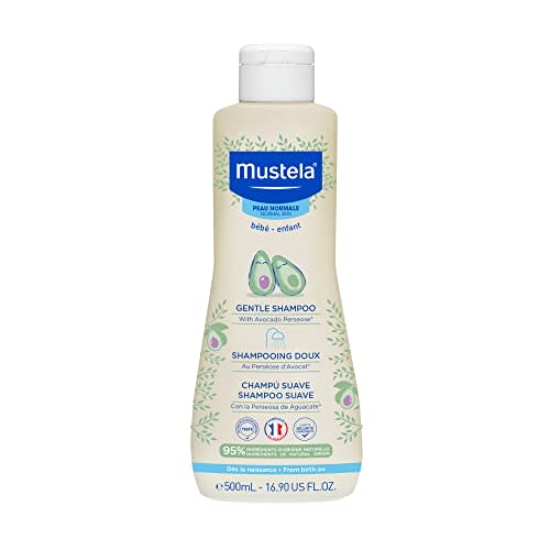 Mustela Baby Gentle Shampoo with Natural Avocado - Hair Care for Kids of all Ages & Hair Types - Tear-Free & Biodegradable Formula - Various Sizes - 1 or 2-Pack