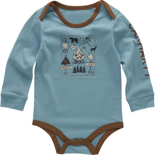 Carhartt Kid's CA6713 Long-Sleeve Camping Bodysuit - Boys