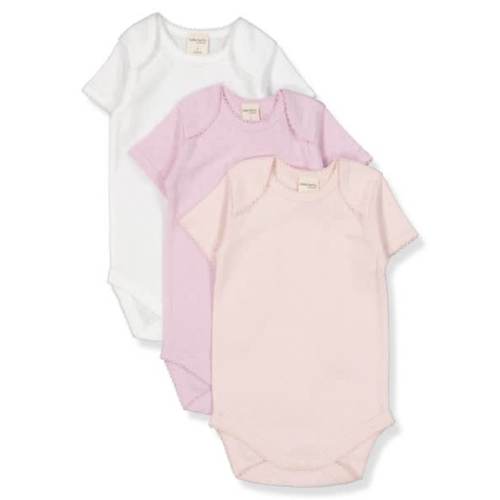 Multi Colour Baby 3 Pack Short Sleeve Organic Cotton Bodysuit | Best&Less™ Online