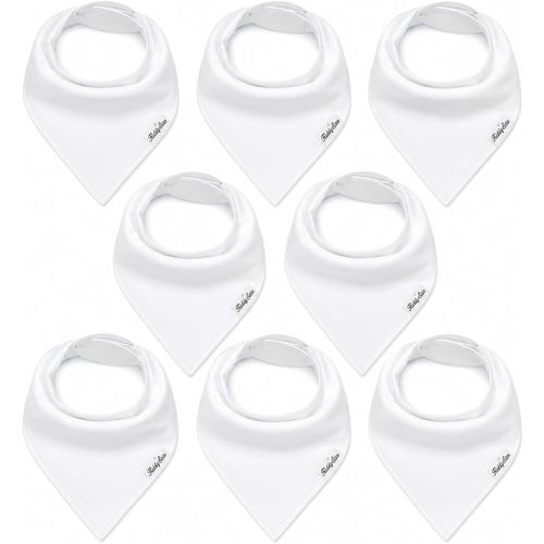 Organic Cotton Baby Drool Bibs | Soft, Adjustable, Absorbent, Unisex Teething Bandana Bibs for Babies