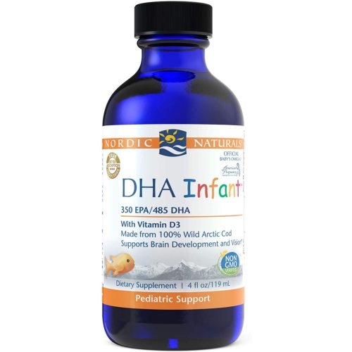 Nordic Naturals DHA Infant, Unflavored - 4 oz - 1050 mg Omega-3 + 300 IU Vitamin D3 - Supports Brain & Vision Development in Babies - Non-GMO - 24 Servings - 4 Fl Oz (Pack of 1)