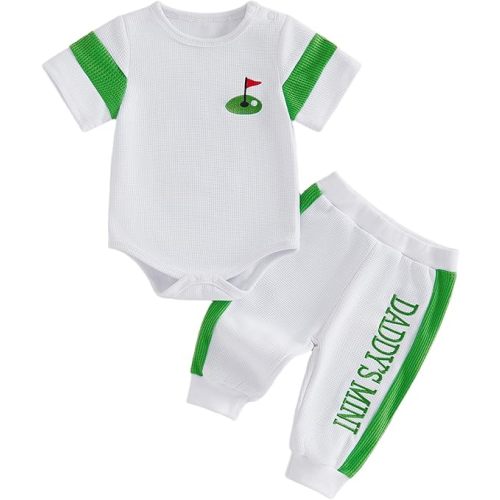 SAYOO Infant Baby Boy Clothes 3 6 12 18 Months Fall Winter Outfit Bear Romper Mama's Boy Embroidery Pants 2Pcs Tracksuit